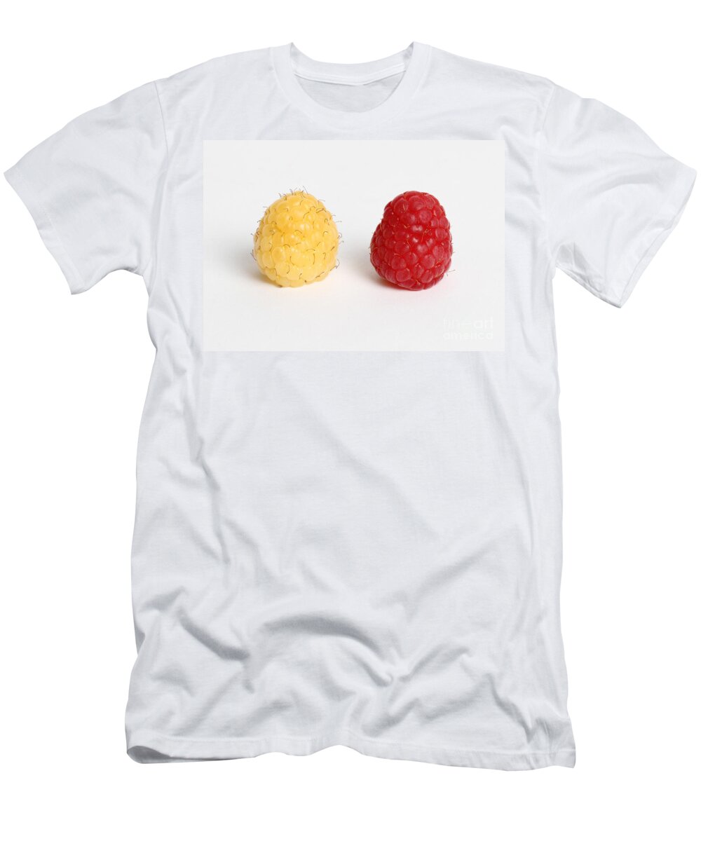 Antioxidant T-Shirt featuring the photograph Red And Golden Raspberries #2 by Photo Researchers, Inc.