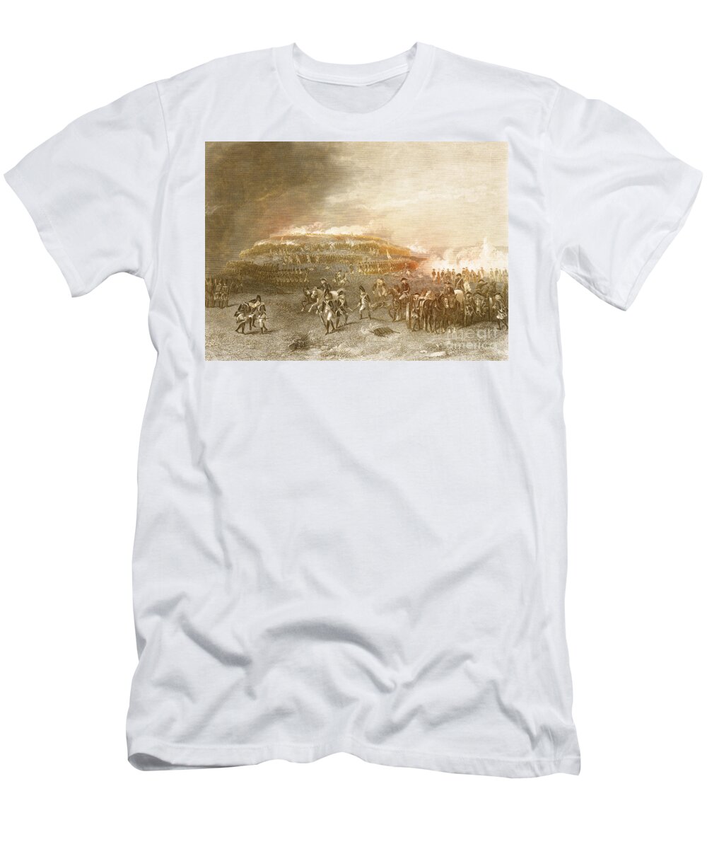 History T-Shirt featuring the photograph Battle Of Bunker Hill, 1775 #6 by Photo Researchers