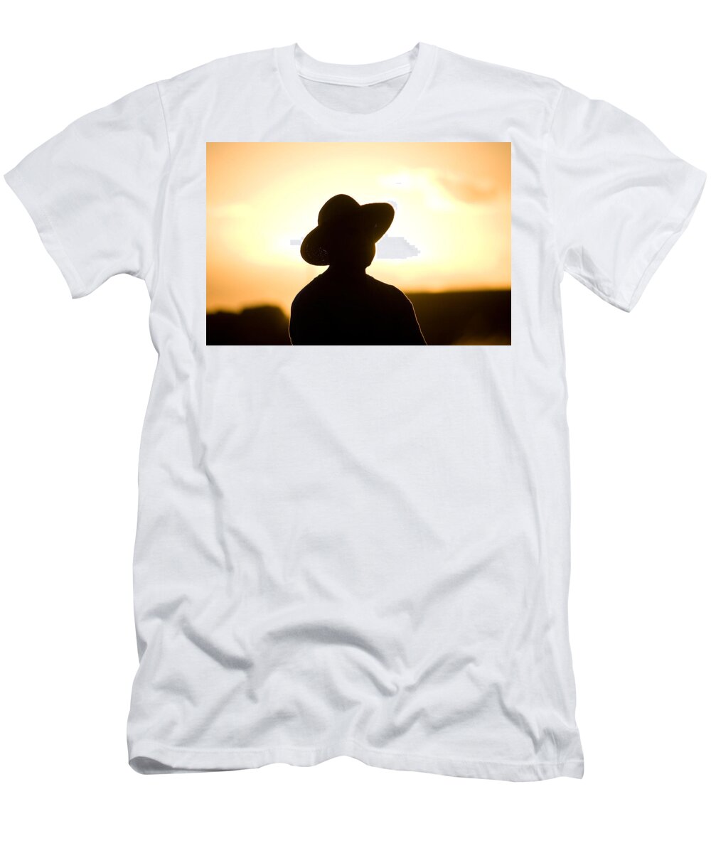 Ralf T-Shirt featuring the photograph A Mans Silhouette by Ralf Kaiser