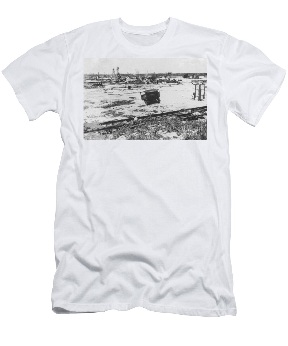 Weather T-Shirt featuring the photograph After 1935 Labor Day Hurricane, 2 Of 2 by Science Source