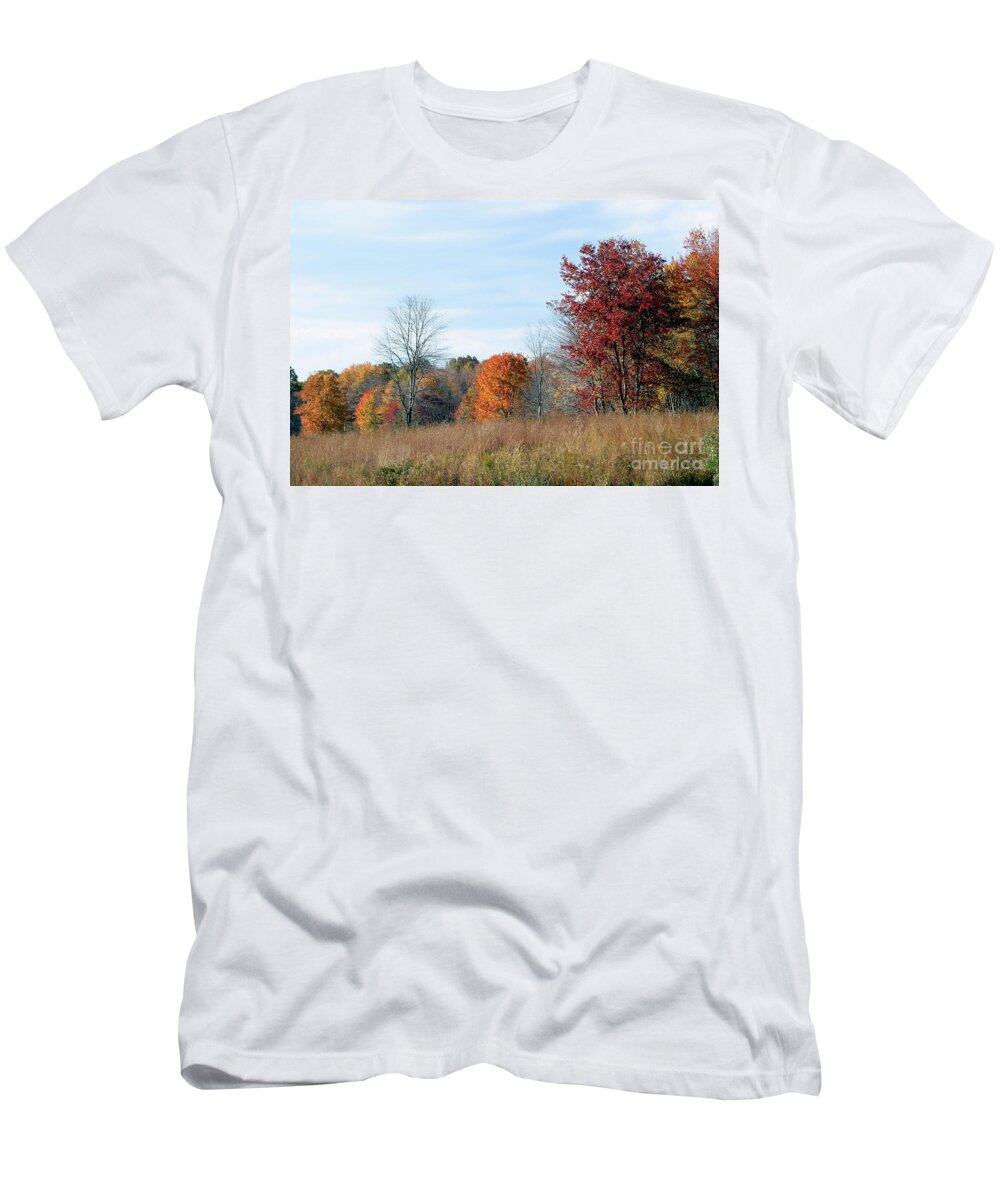 Autumn T-Shirt featuring the photograph Alone With Autumn by Living Color Photography Lorraine Lynch