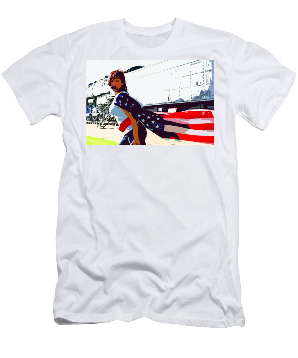 Beauty T-Shirt featuring the photograph American Girl by Charles Benavidez