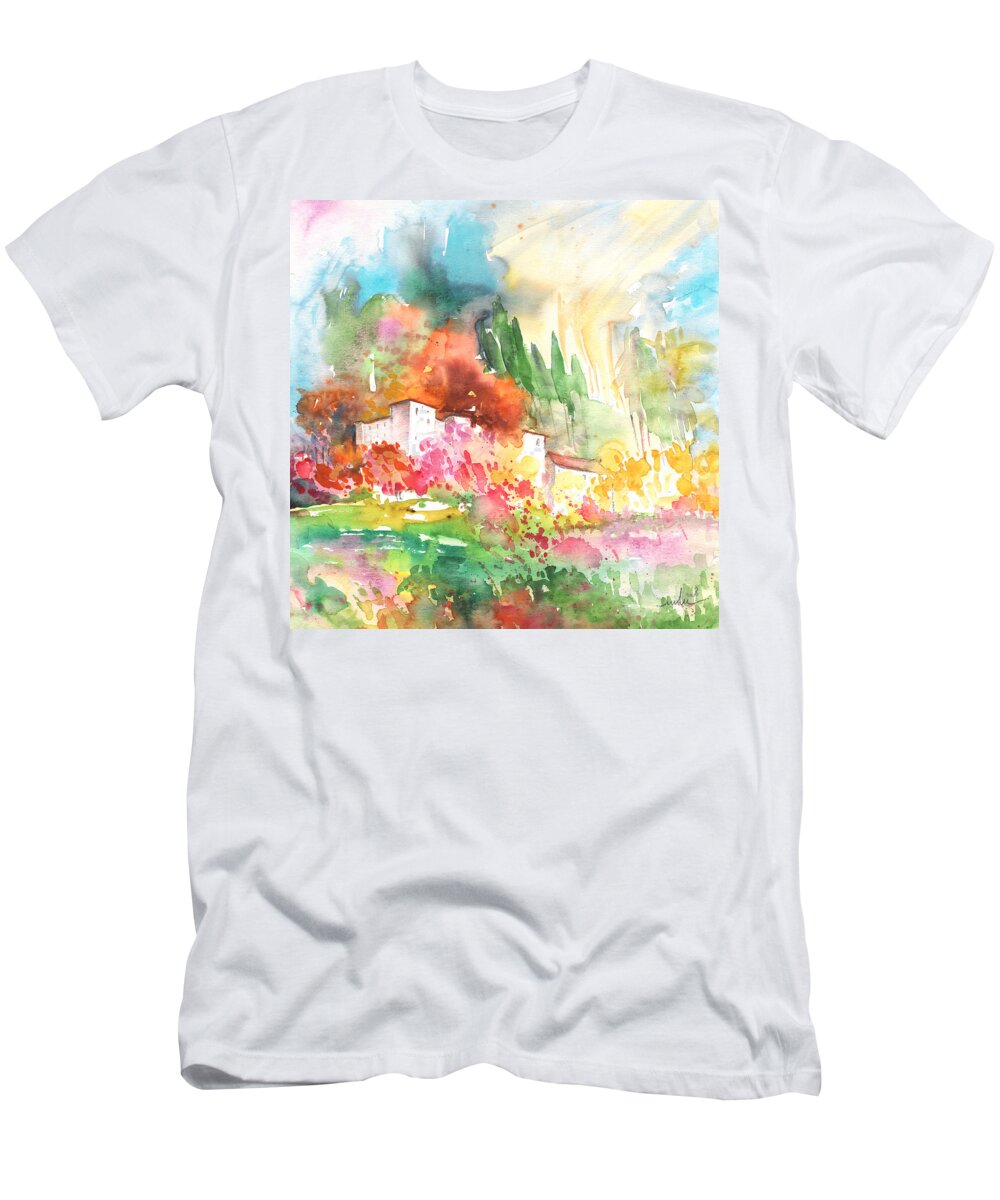 Travel T-Shirt featuring the painting Andalusian Village by Miki De Goodaboom