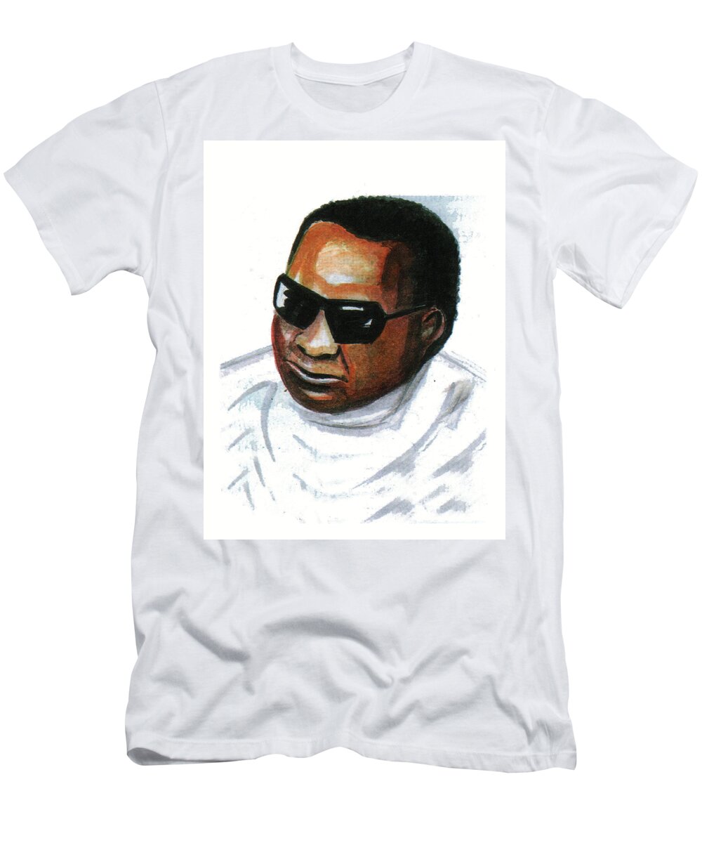 Portraits T-Shirt featuring the painting Andre Marie Tala by Emmanuel Baliyanga