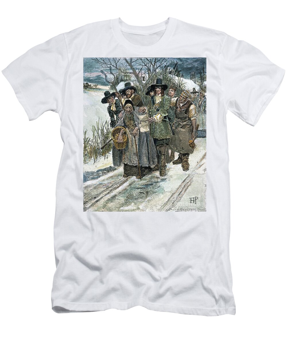 1692 T-Shirt featuring the photograph Arresting A Witch by Granger