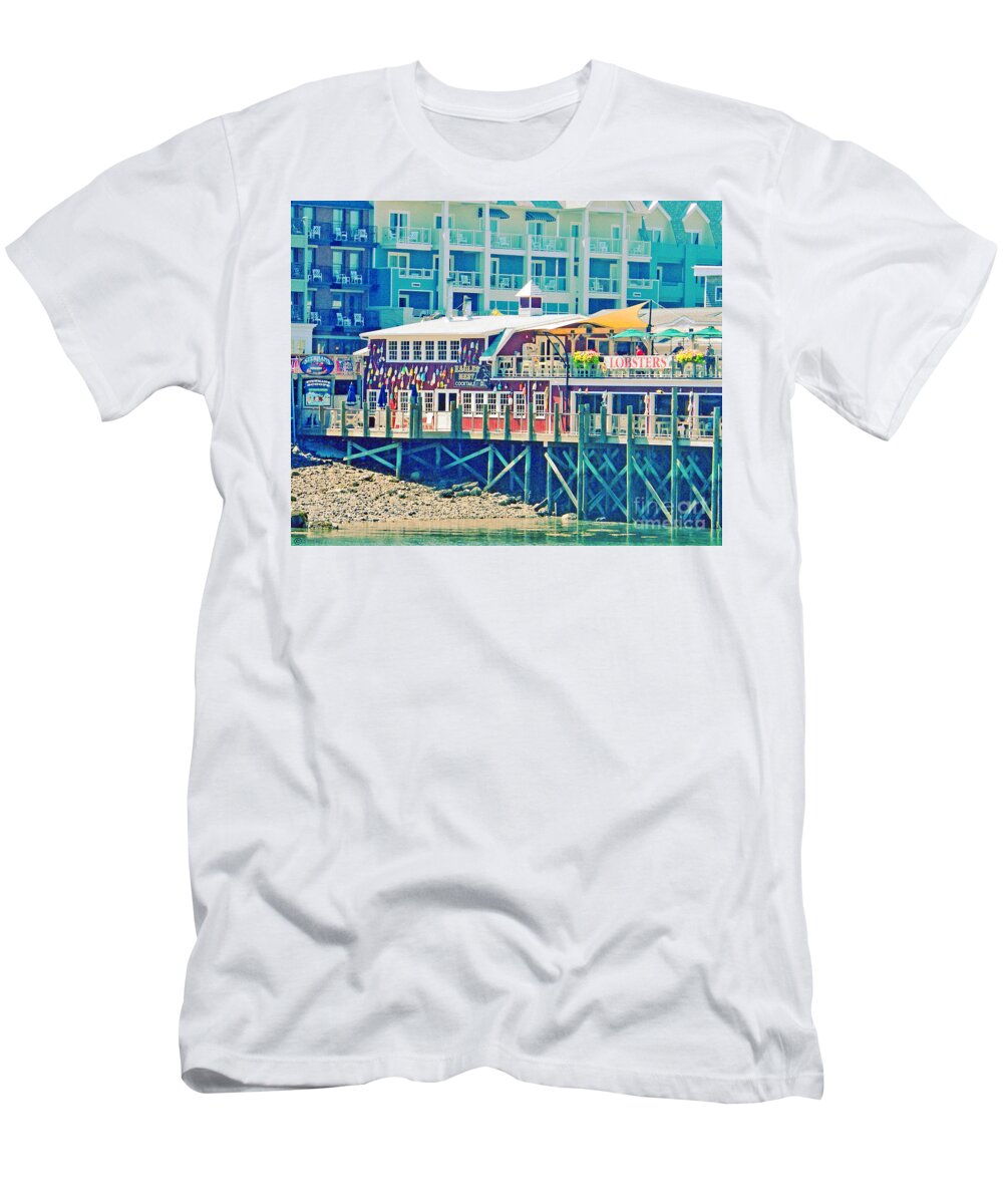 Vacation T-Shirt featuring the digital art Bar Harbor Maine by Lizi Beard-Ward