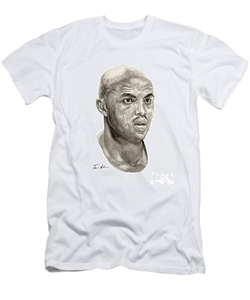 Charles Barkley T-Shirt featuring the painting Barkley by Tamir Barkan