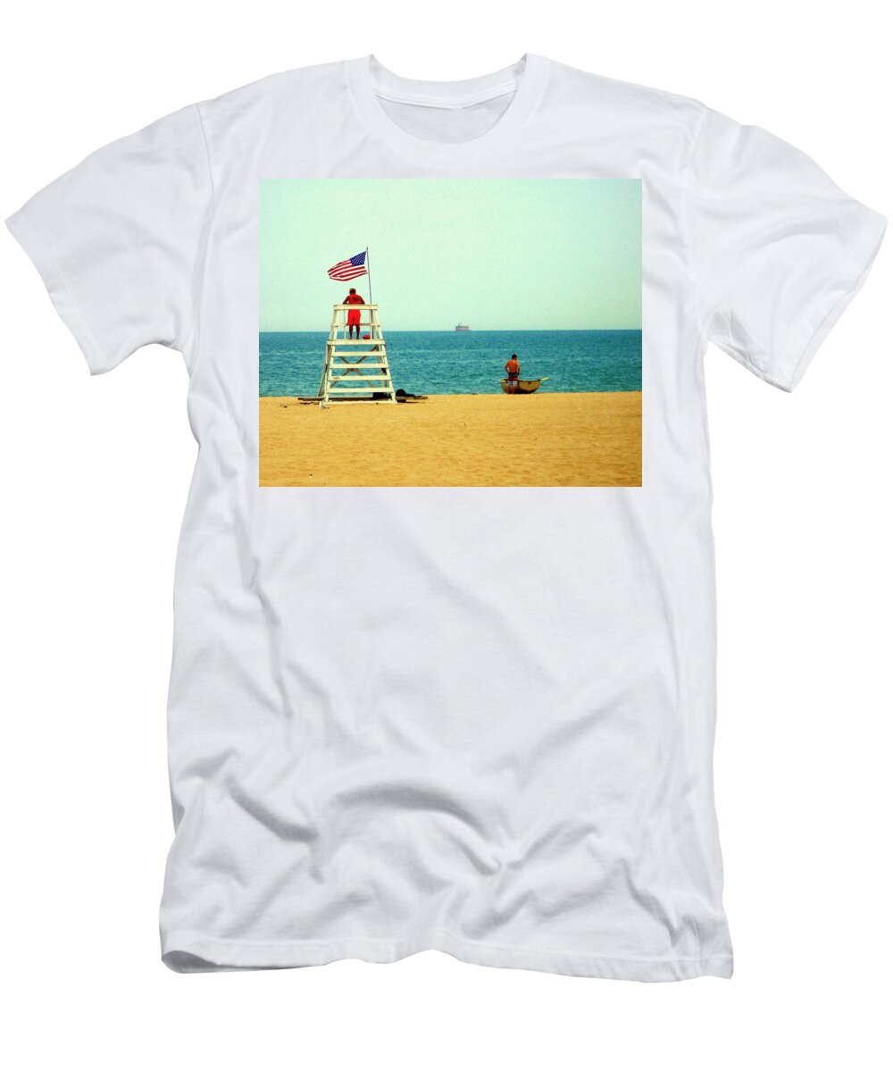 Chicago T-Shirt featuring the photograph Baywatch by Valentino Visentini