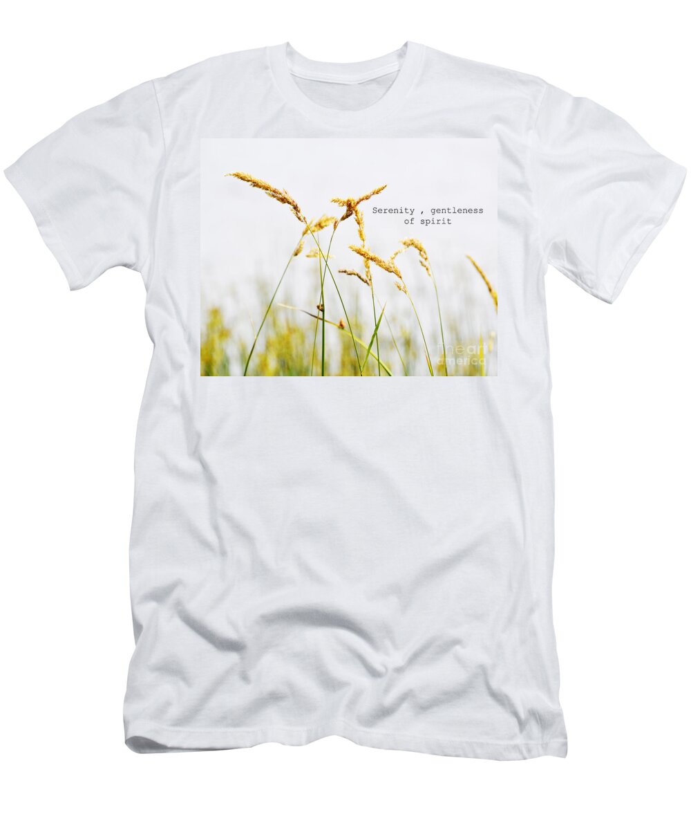 Beach Grass T-Shirt featuring the photograph Beach Grass .Serenity. by Traci Cottingham