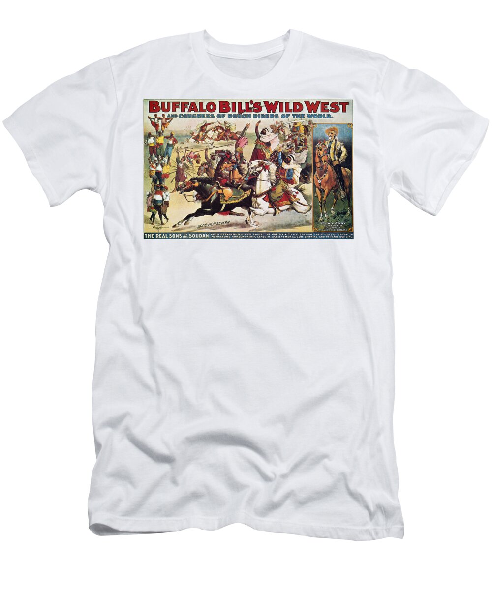 1899 T-Shirt featuring the photograph Buffalo Bill: Poster, 1899 by Granger