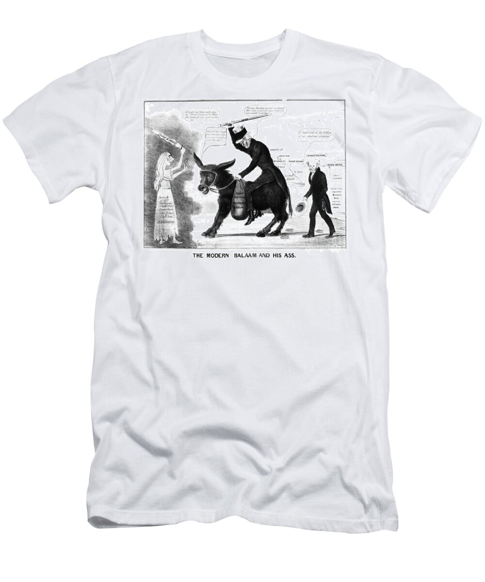 1837 T-Shirt featuring the photograph Cartoon: Panic Of 1837 by Granger