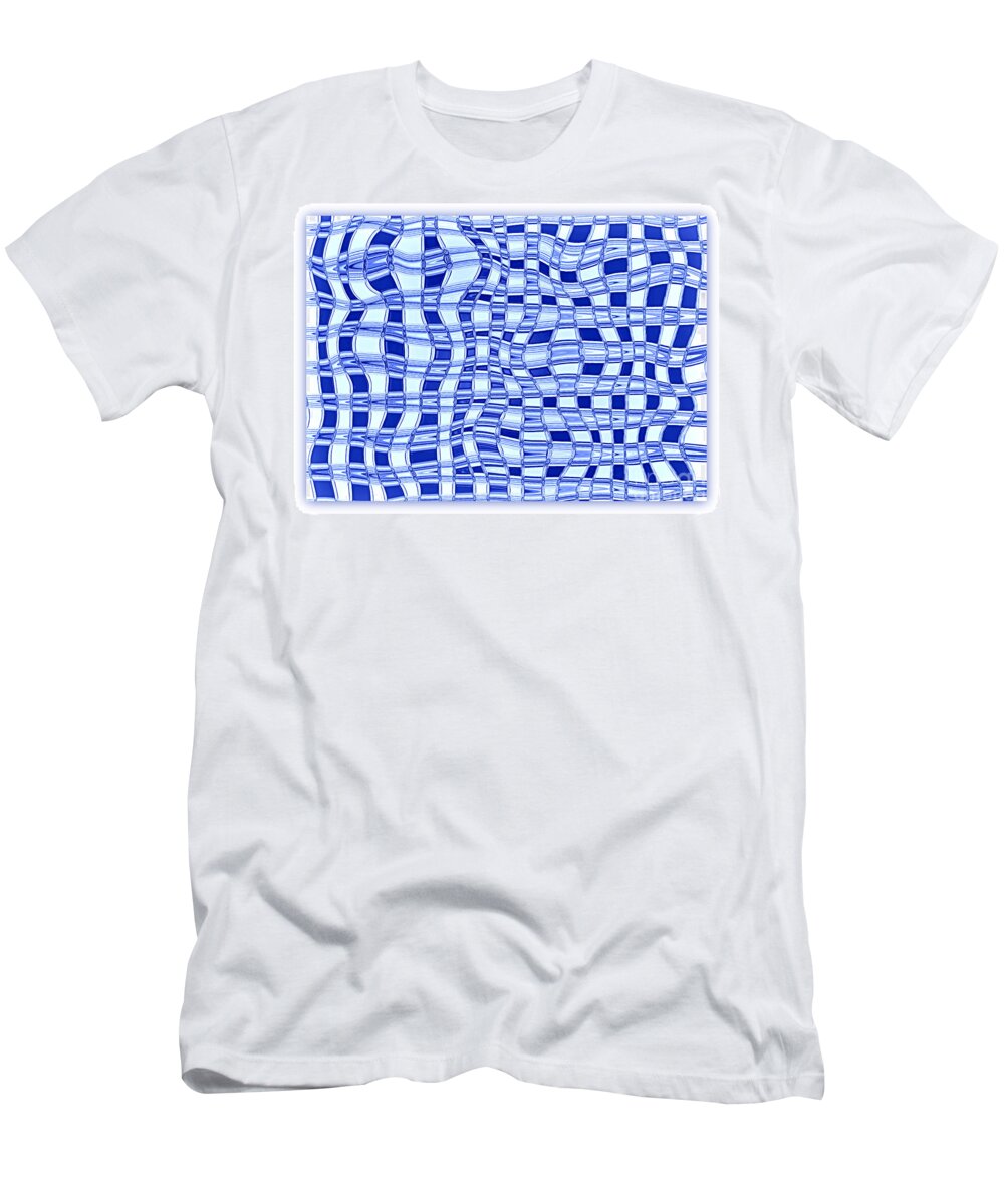 Abstract T-Shirt featuring the photograph Catch a Wave - Blue Abstract by Carol Groenen