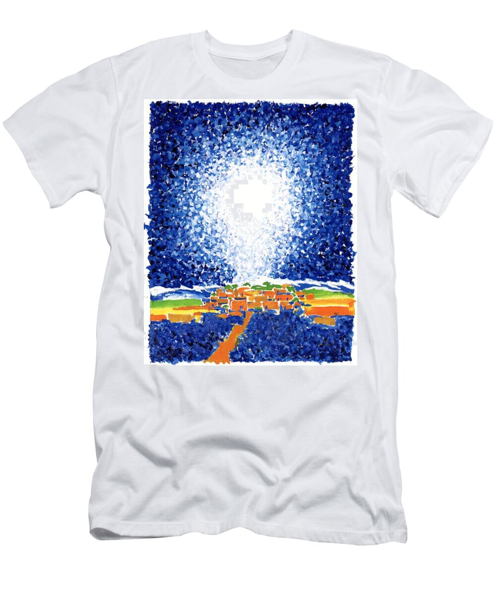 Star T-Shirt featuring the painting Christmas Star by Rodger Ellingson