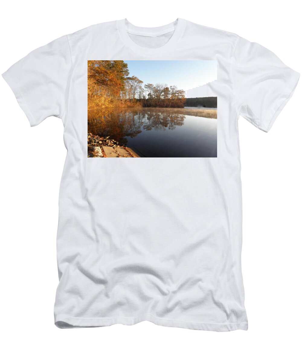 Dock T-Shirt featuring the photograph dockside in November by Kim Galluzzo Wozniak