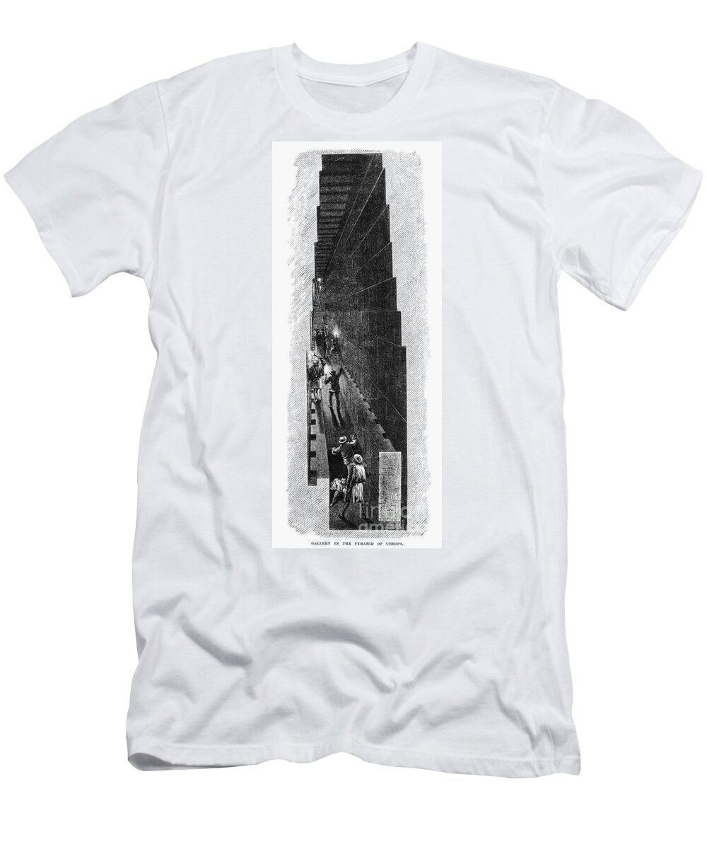 1887 T-Shirt featuring the photograph Egypt: Pyramid Interior by Granger