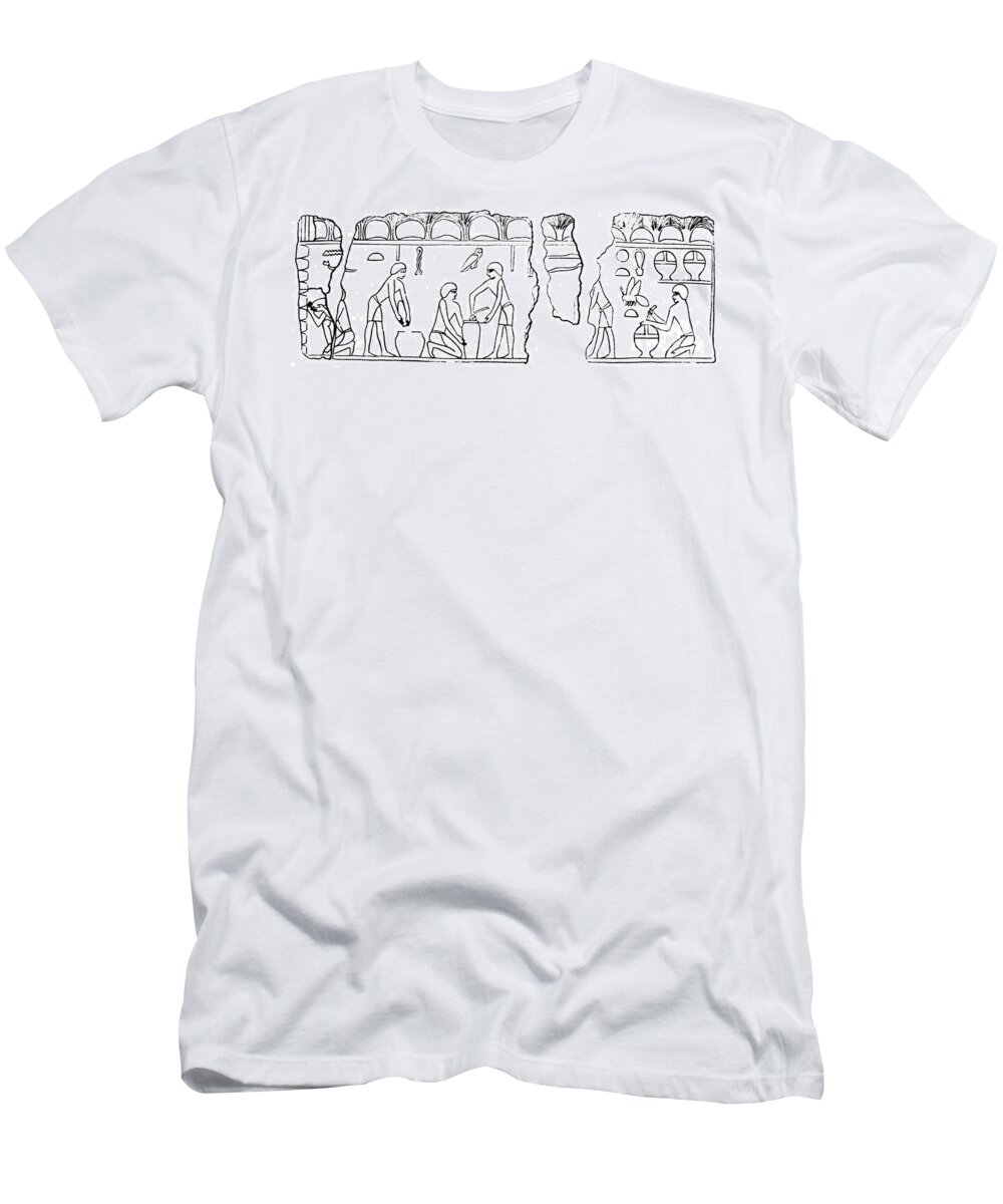 Agriculture T-Shirt featuring the photograph Egyptian Beekeepers, 25th Century Bc by Photo Researchers