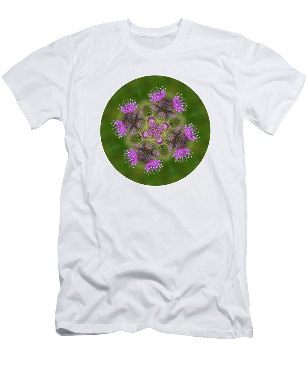 Scottish Thistle T-Shirt featuring the photograph Flower of Scotland by Lynn Bolt