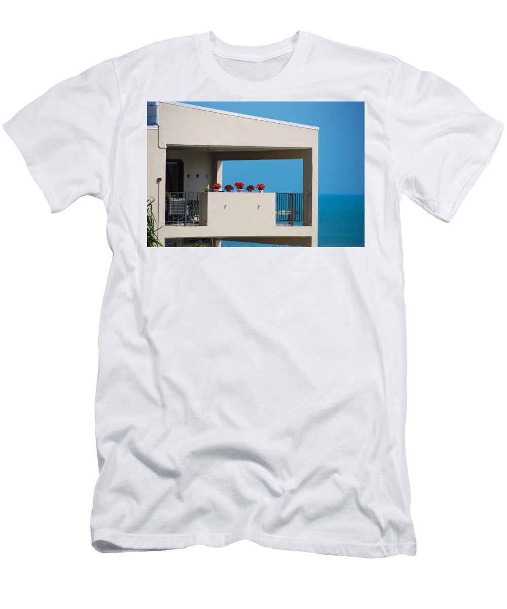 Architecture T-Shirt featuring the photograph Flower Pots Five by John Schneider