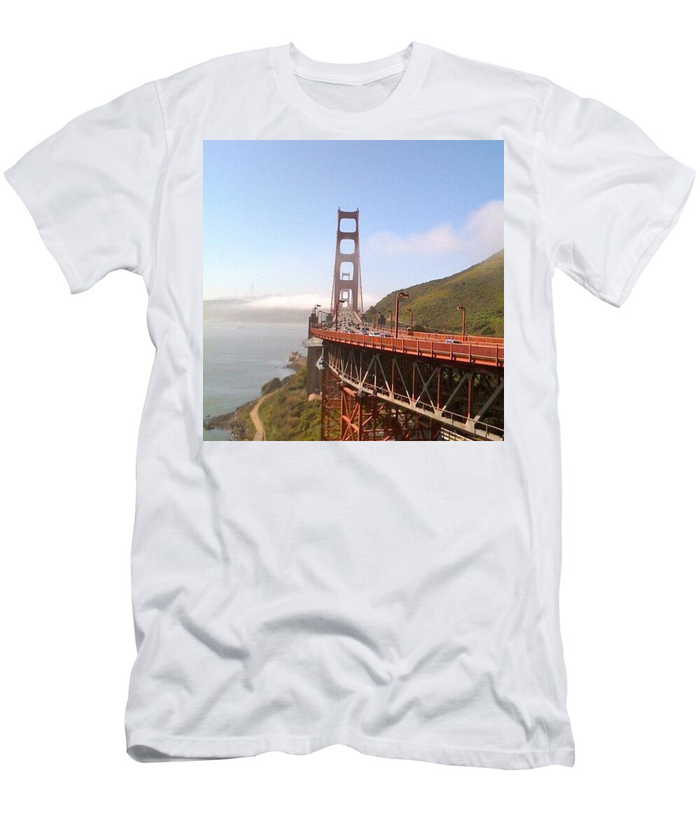 Bridges T-Shirt featuring the photograph Golden Gate Bridge - San Francisco CA by Anna Porter