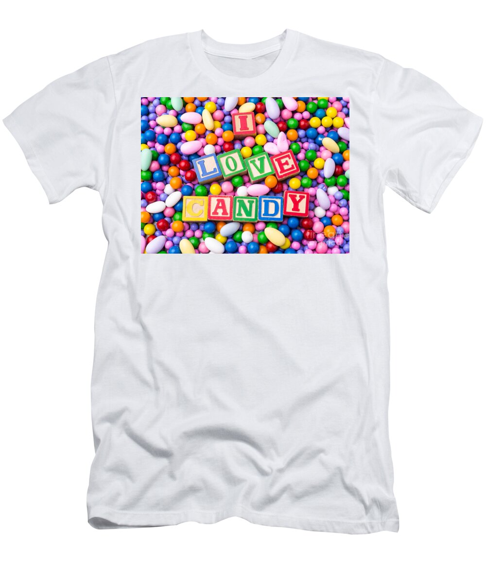 Candy T-Shirt featuring the photograph I Love Candy by Edward Fielding