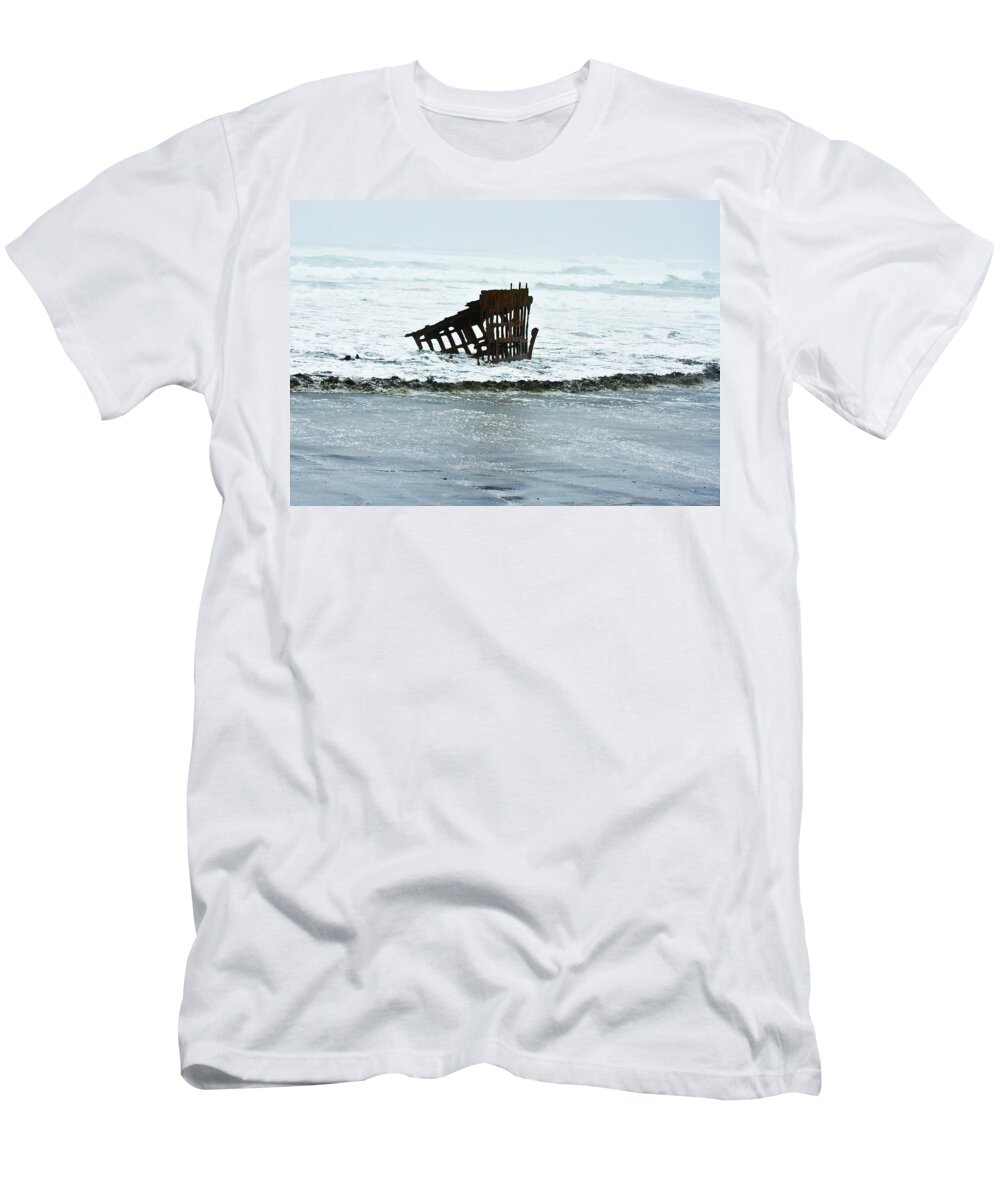 Shipwreck T-Shirt featuring the photograph Iron Bones by Marie Jamieson