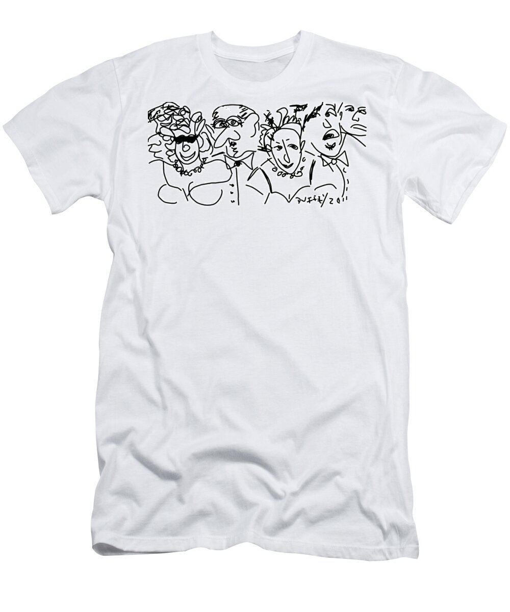 Digital Drawing T-Shirt featuring the photograph Lord Randall Was Not Amused By The Nouveau Riche by Doug Duffey