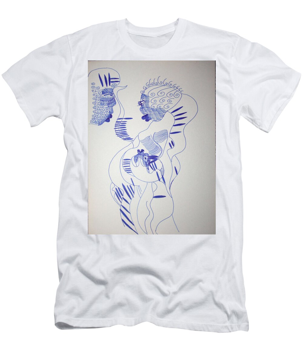 Jesus T-Shirt featuring the drawing Mama ne Tata 2 by Gloria Ssali