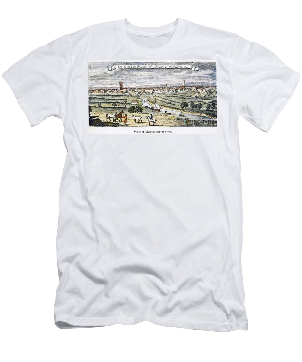 1740 T-Shirt featuring the photograph Manchester, England, 1740 by Granger