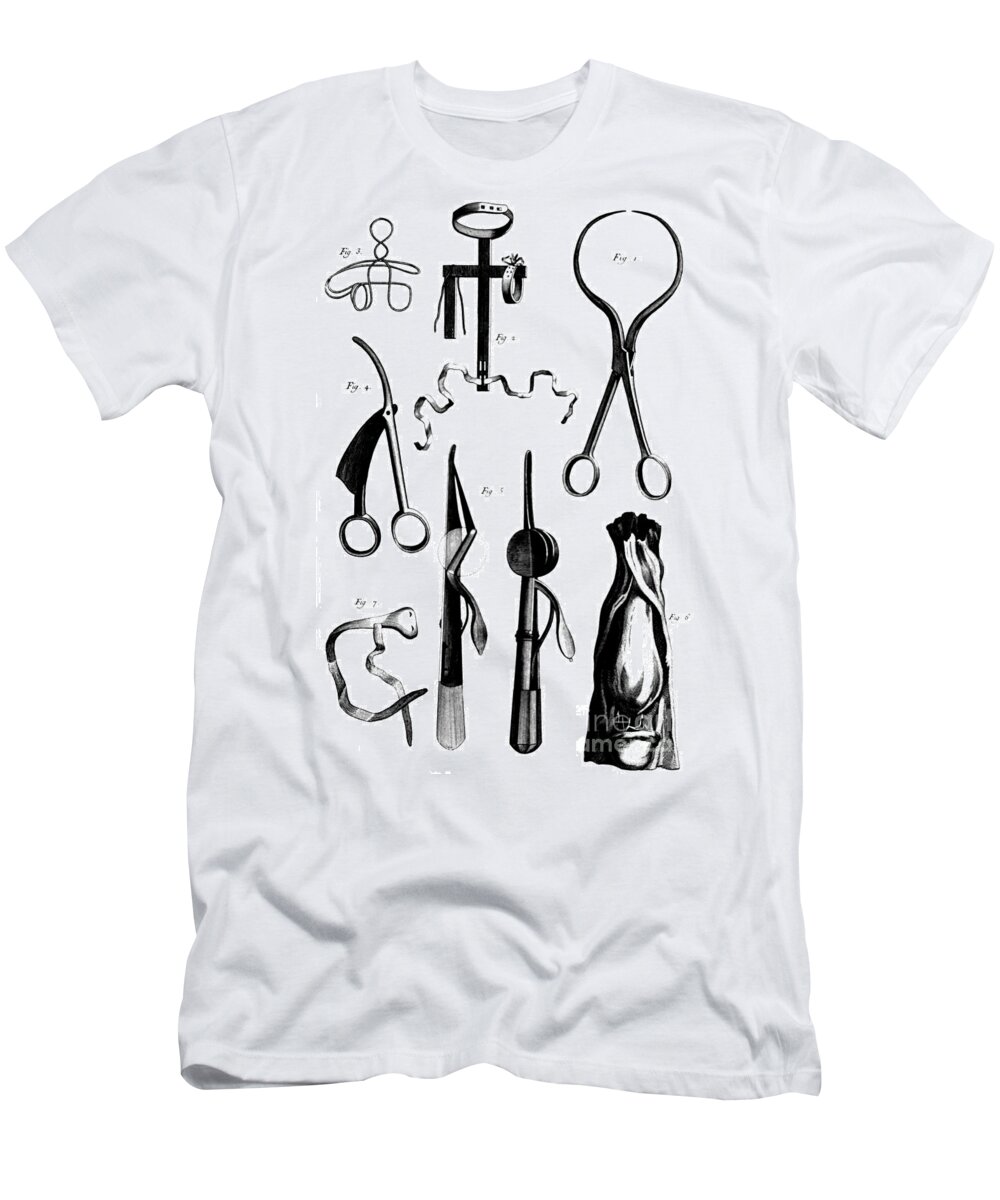 Science T-Shirt featuring the photograph Medical Instruments, 18th Century by Science Source