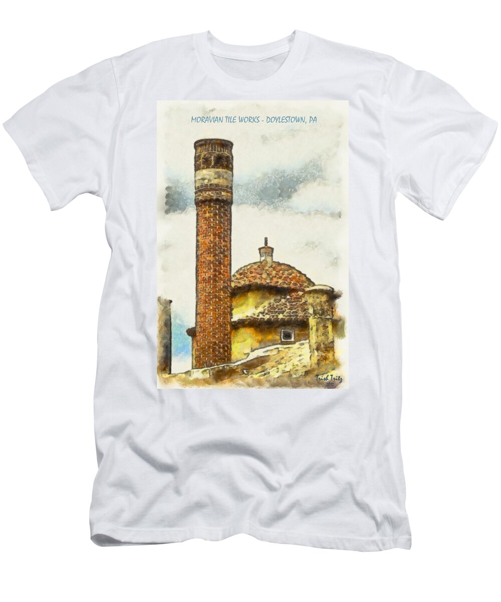 Moravian Tile Works T-Shirt featuring the photograph Moravian Tile Works by Trish Tritz