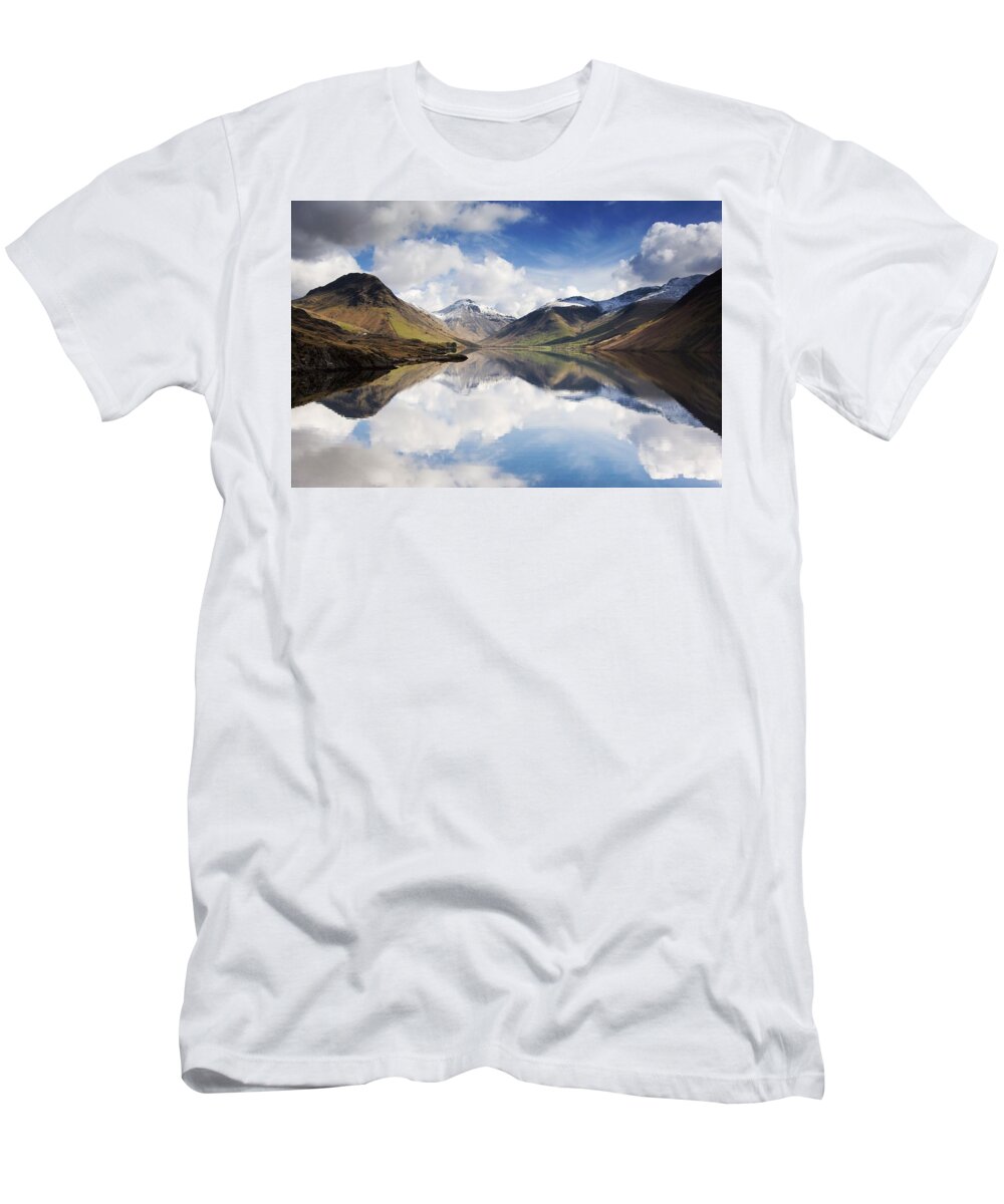 Cumbria T-Shirt featuring the photograph Mountains And Lake, Lake District by John Short