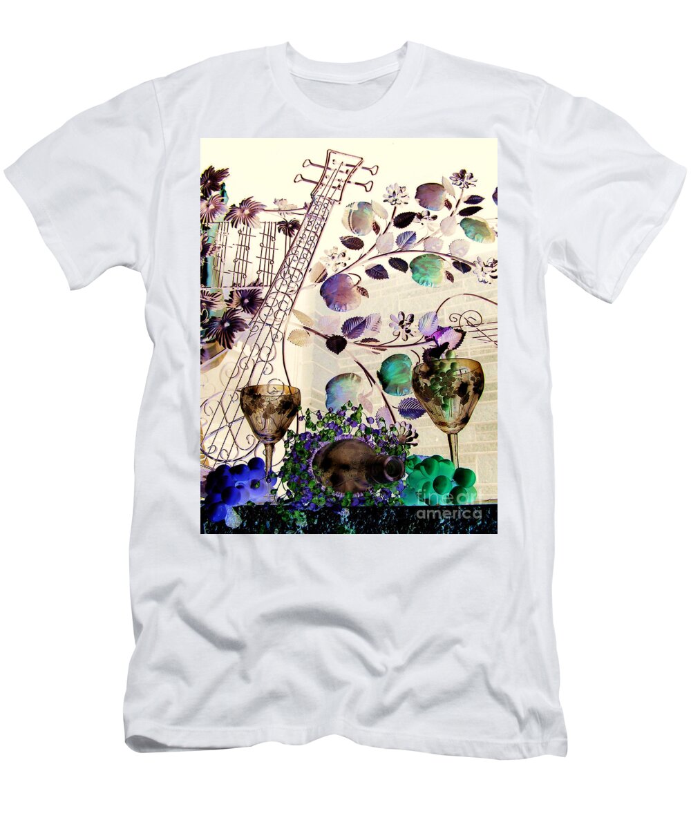 Music T-Shirt featuring the photograph Music With Wine 3 by Anthony Wilkening