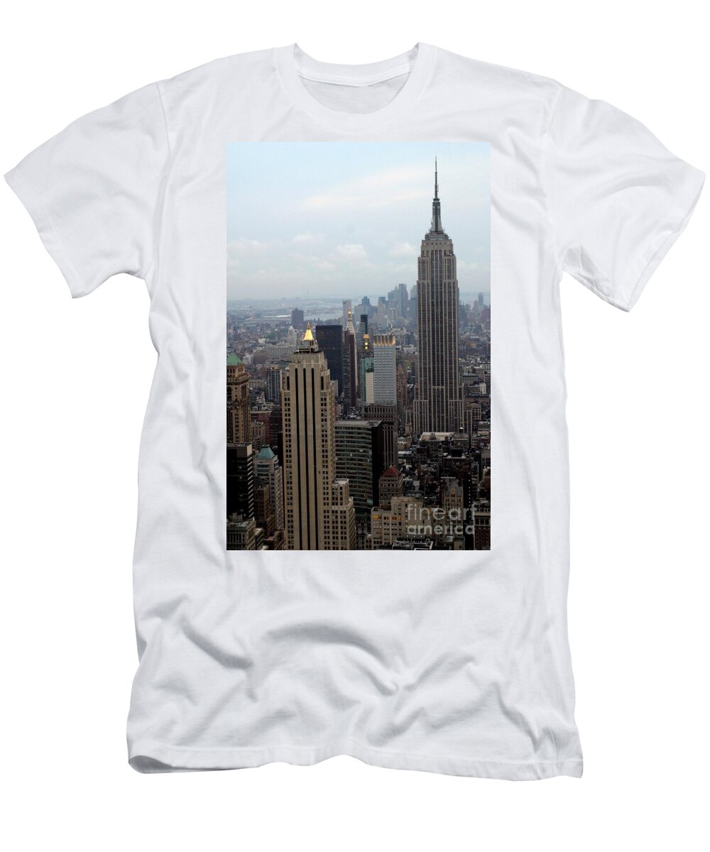 New York City T-Shirt featuring the photograph New York City From The Top Of The Rock by Living Color Photography Lorraine Lynch