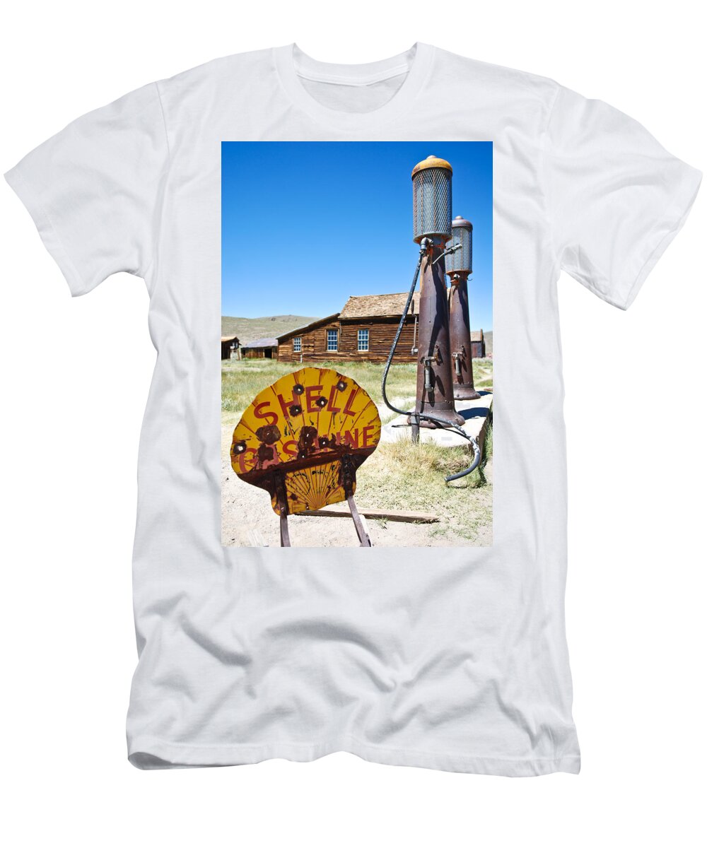 Old Gas Pumps T-Shirt featuring the photograph Old Gas Pumps by Shane Kelly