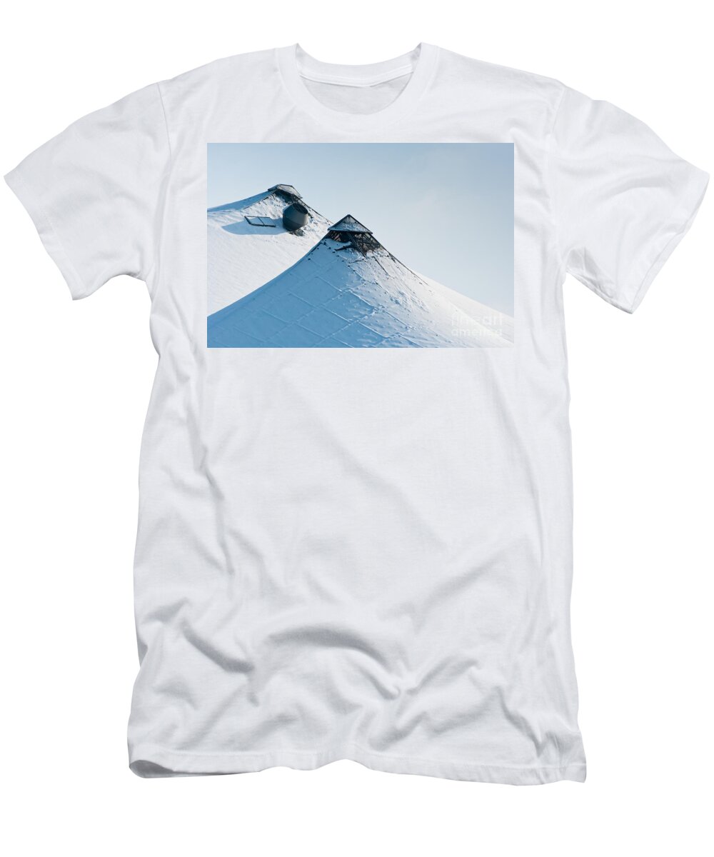 Abstract T-Shirt featuring the photograph Olympic snow by Andrew Michael