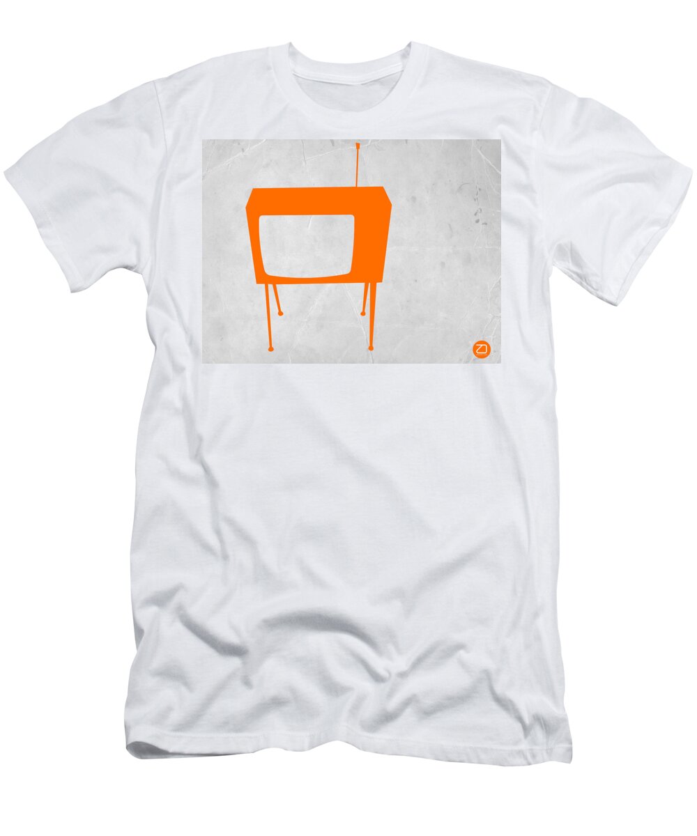 Kids Art T-Shirt featuring the digital art Orange TV by Naxart Studio
