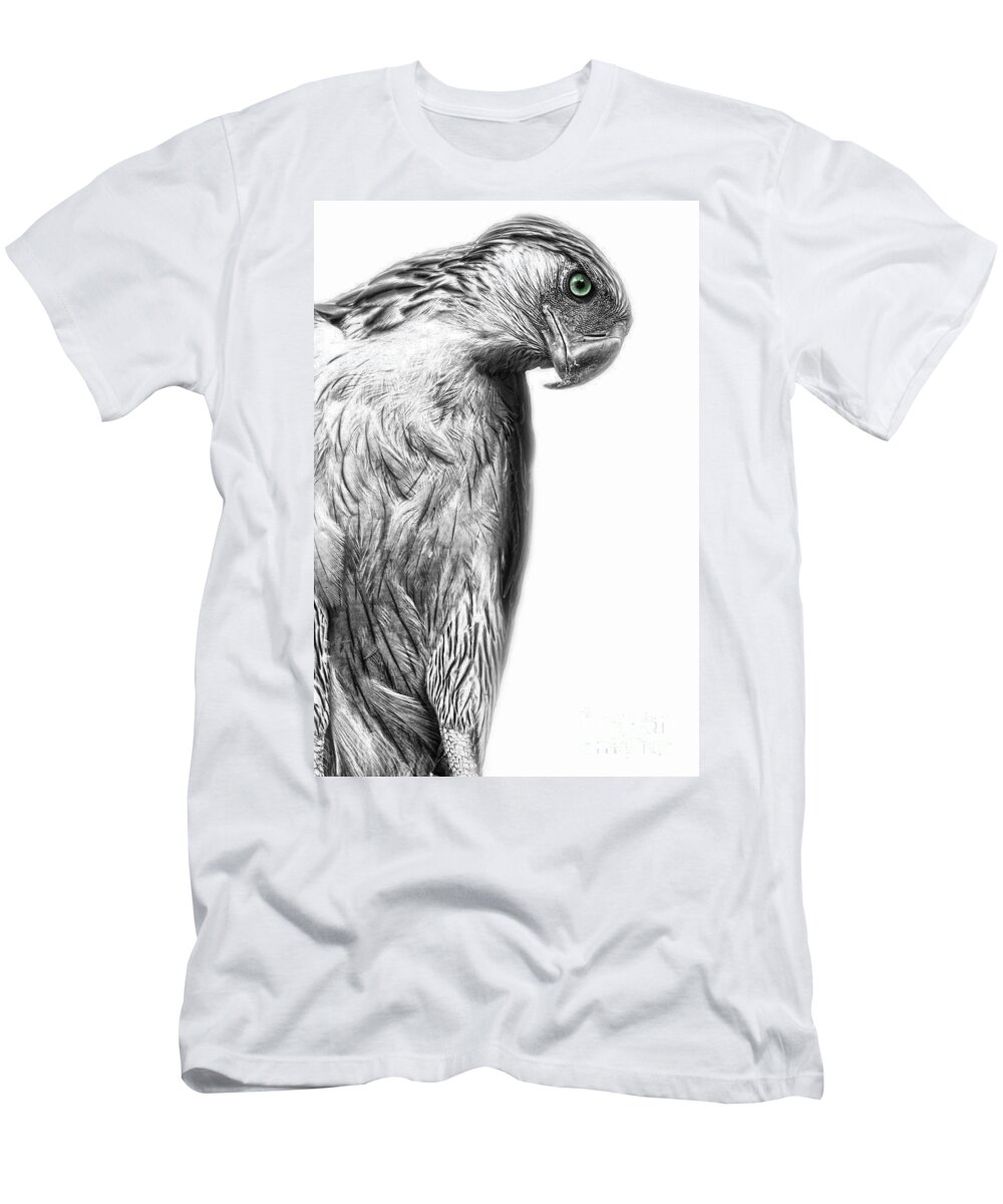 Yhun Suarez T-Shirt featuring the photograph Philippine Eagle by Yhun Suarez