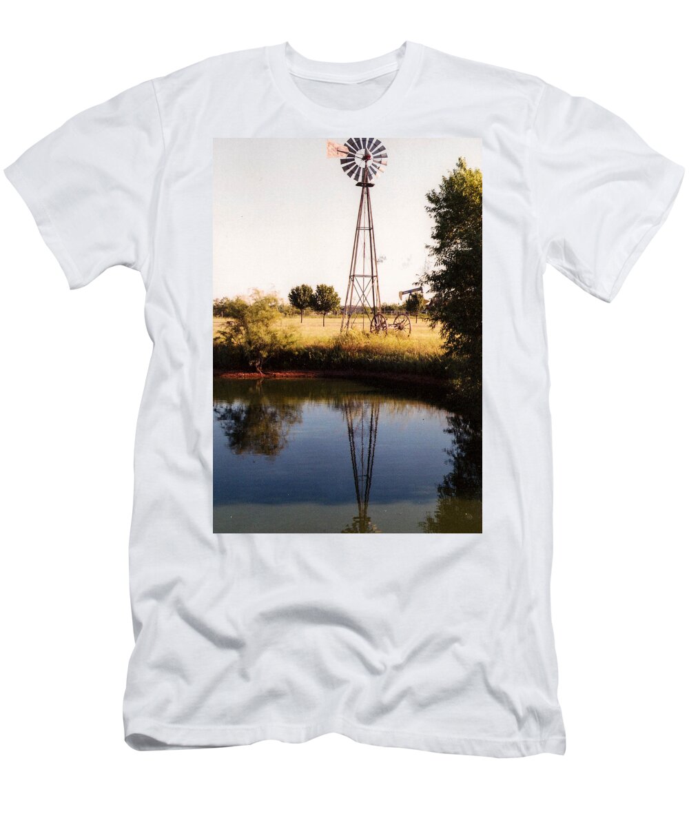 Windmill T-Shirt featuring the photograph Prairie Windmill by Al Griffin