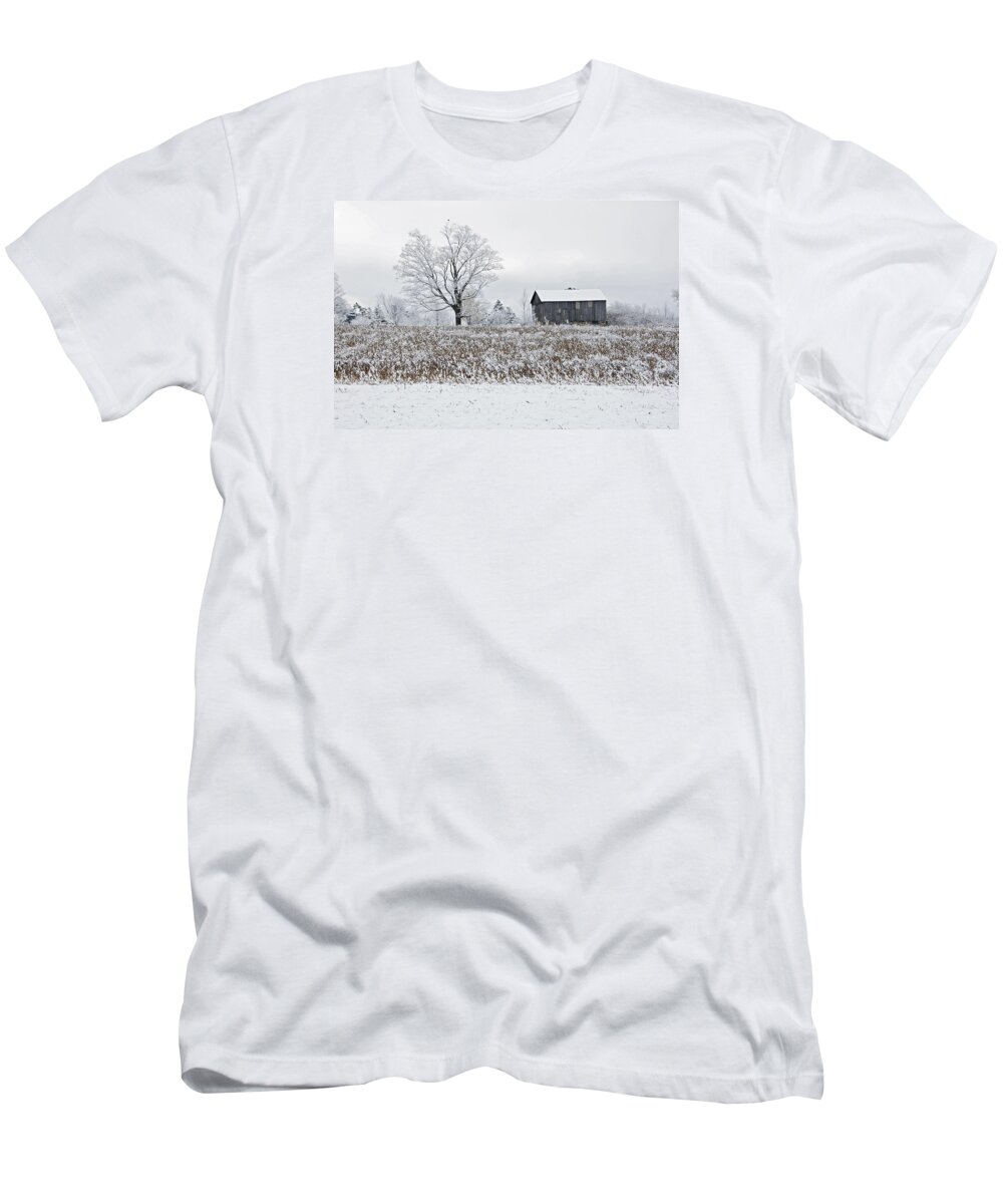 Rural T-Shirt featuring the photograph Rural Winter by Elaine Mikkelstrup