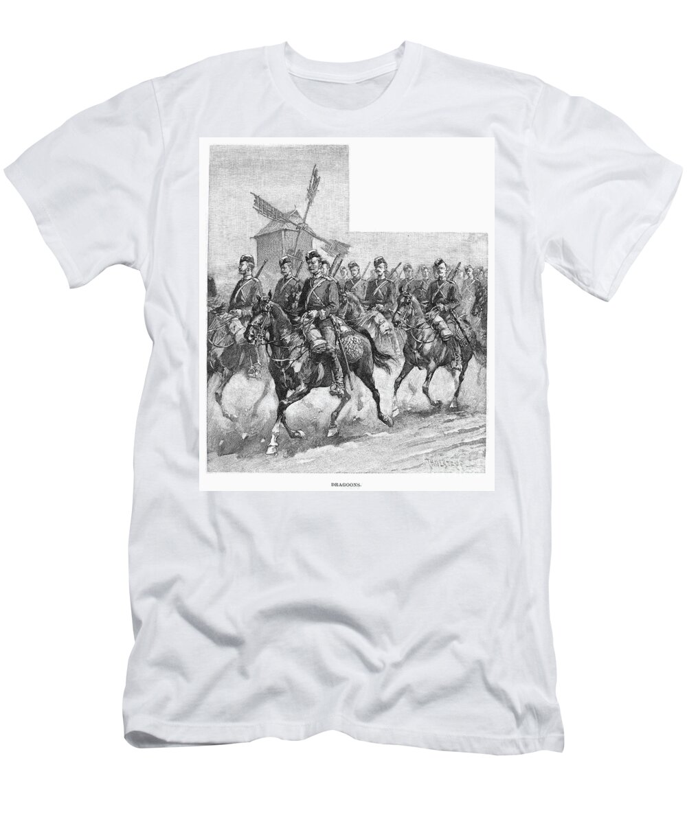 1890 T-Shirt featuring the photograph Russian Dragoons by Granger