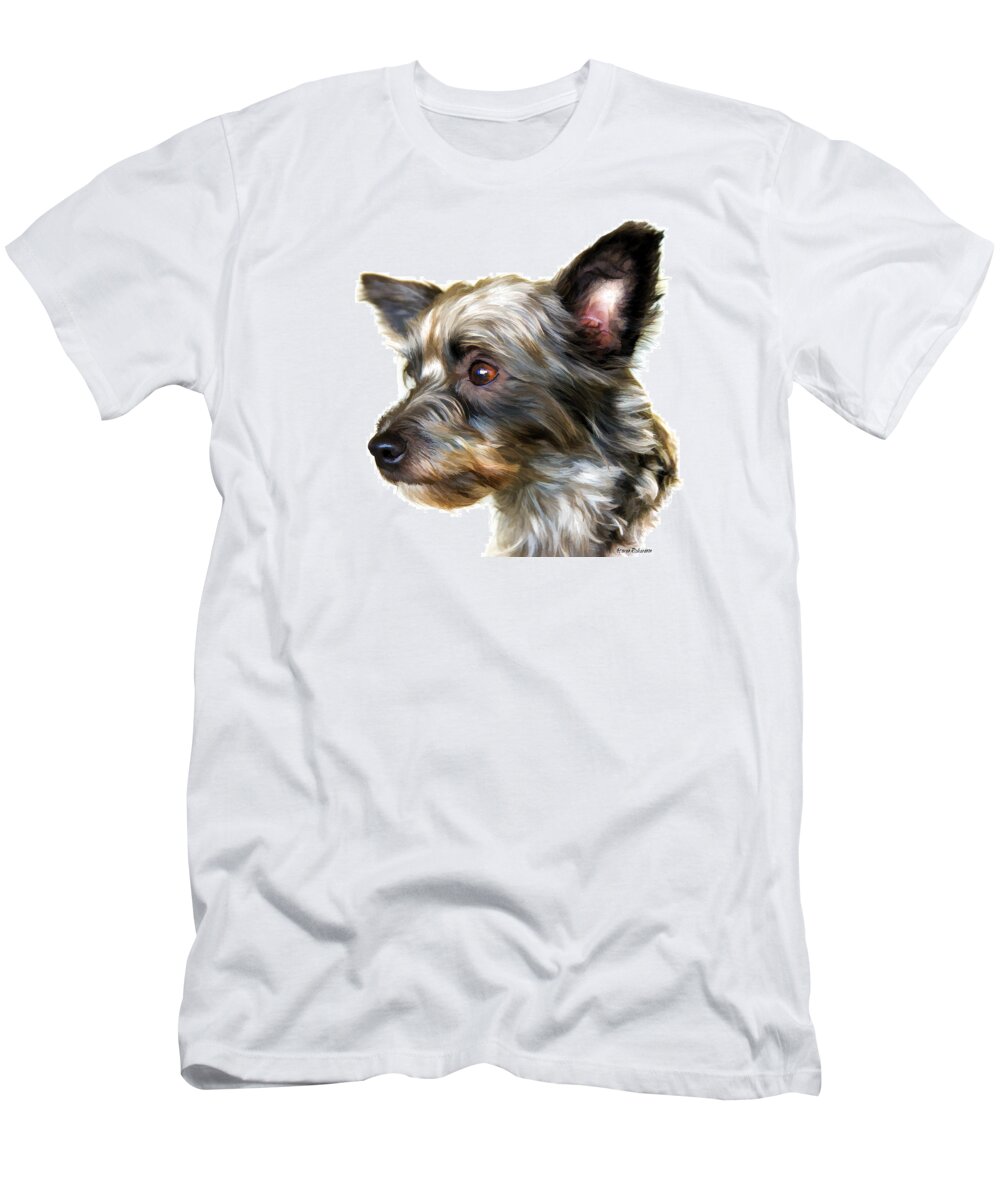 Dog T-Shirt featuring the painting Scooter by Steven Richardson