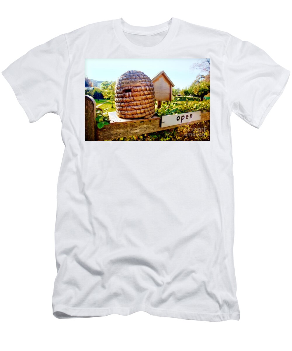 Bee T-Shirt featuring the photograph Seasonal Bee Farm by Ariadna De Raadt