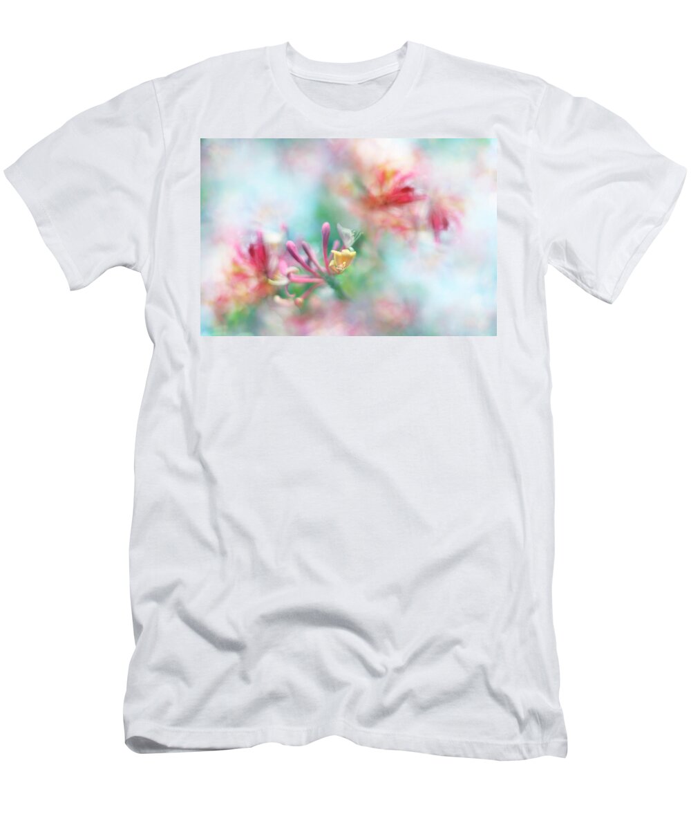 Honeysuckle T-Shirt featuring the photograph Soft as Honey by Sharon Johnstone