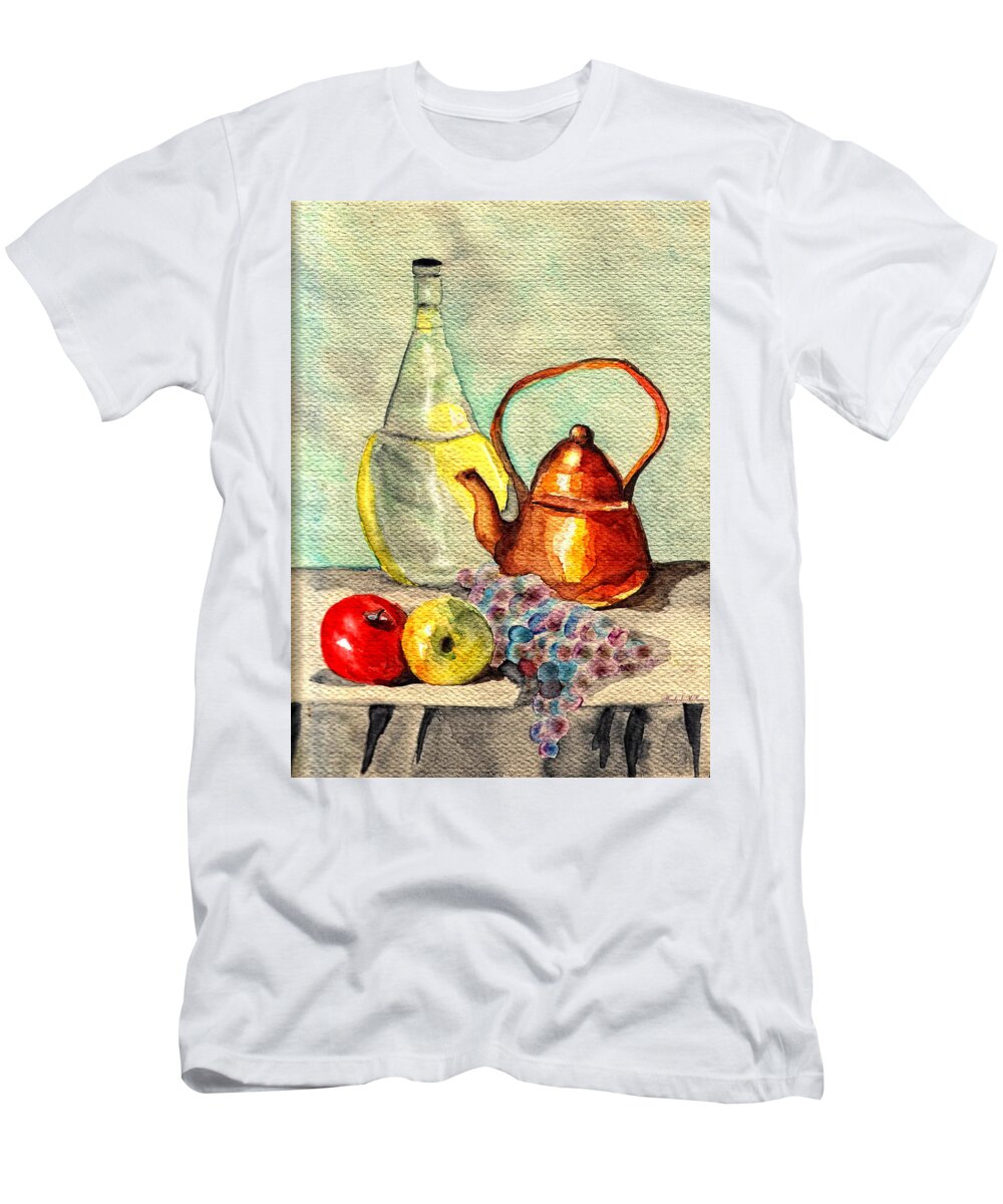 Watercolor Art T-Shirt featuring the painting Still Life by Wendy McKennon