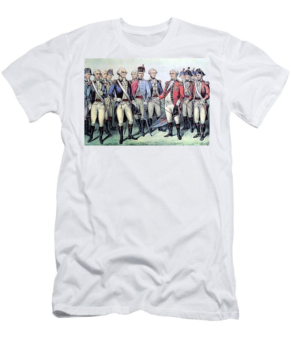 History T-Shirt featuring the photograph Surrender Of Lord Cornwallis, 1781 by Photo Researchers