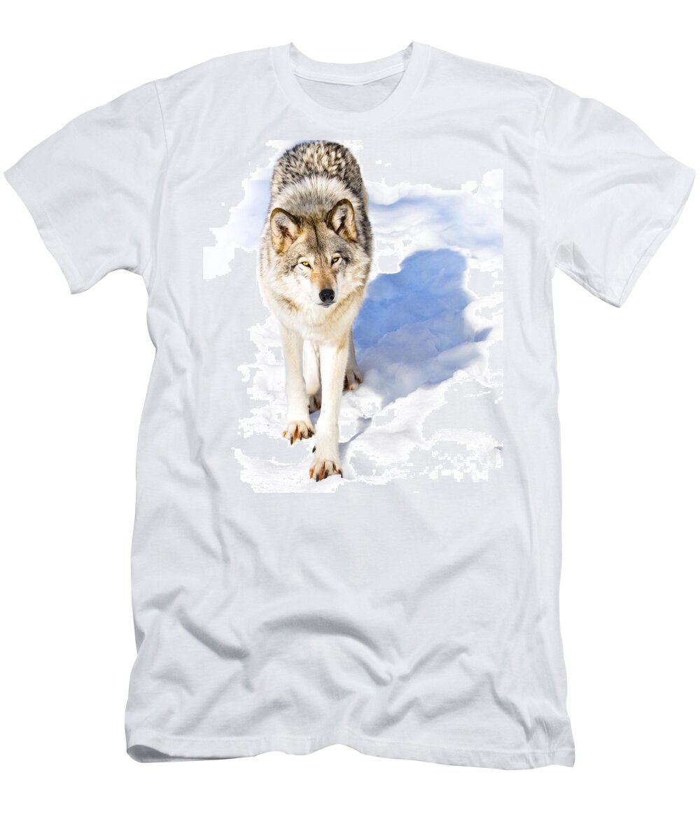 Timber Wolf T-Shirt featuring the photograph TimberWolf by Cheryl Baxter