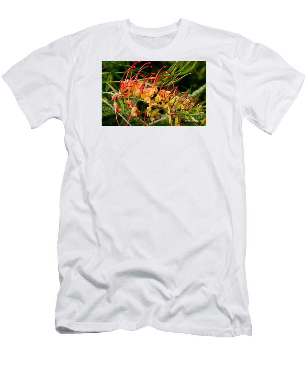 Topical Blossom T-Shirt featuring the painting Blossom by Shijun Munns