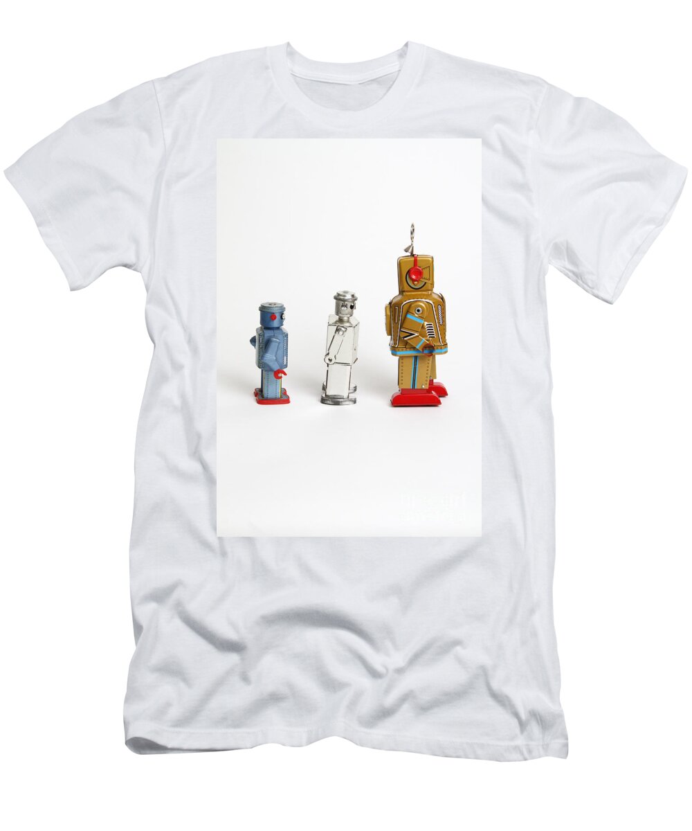 Tin Toy T-Shirt featuring the photograph Toy Robots by Photo Researchers Inc