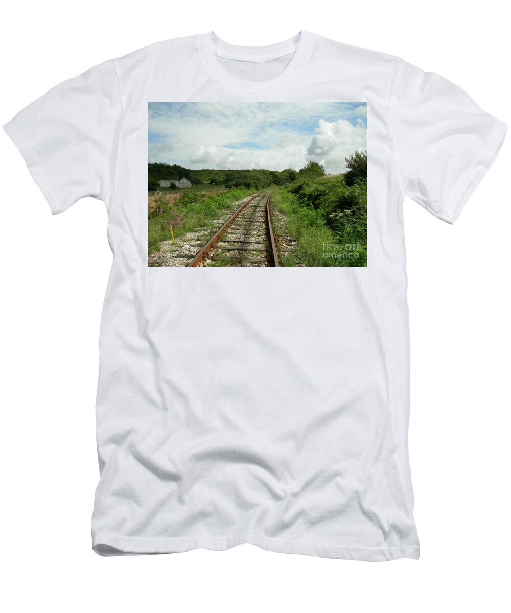 Railway T-Shirt featuring the photograph Traveling Towards One's Dream by Donato Iannuzzi