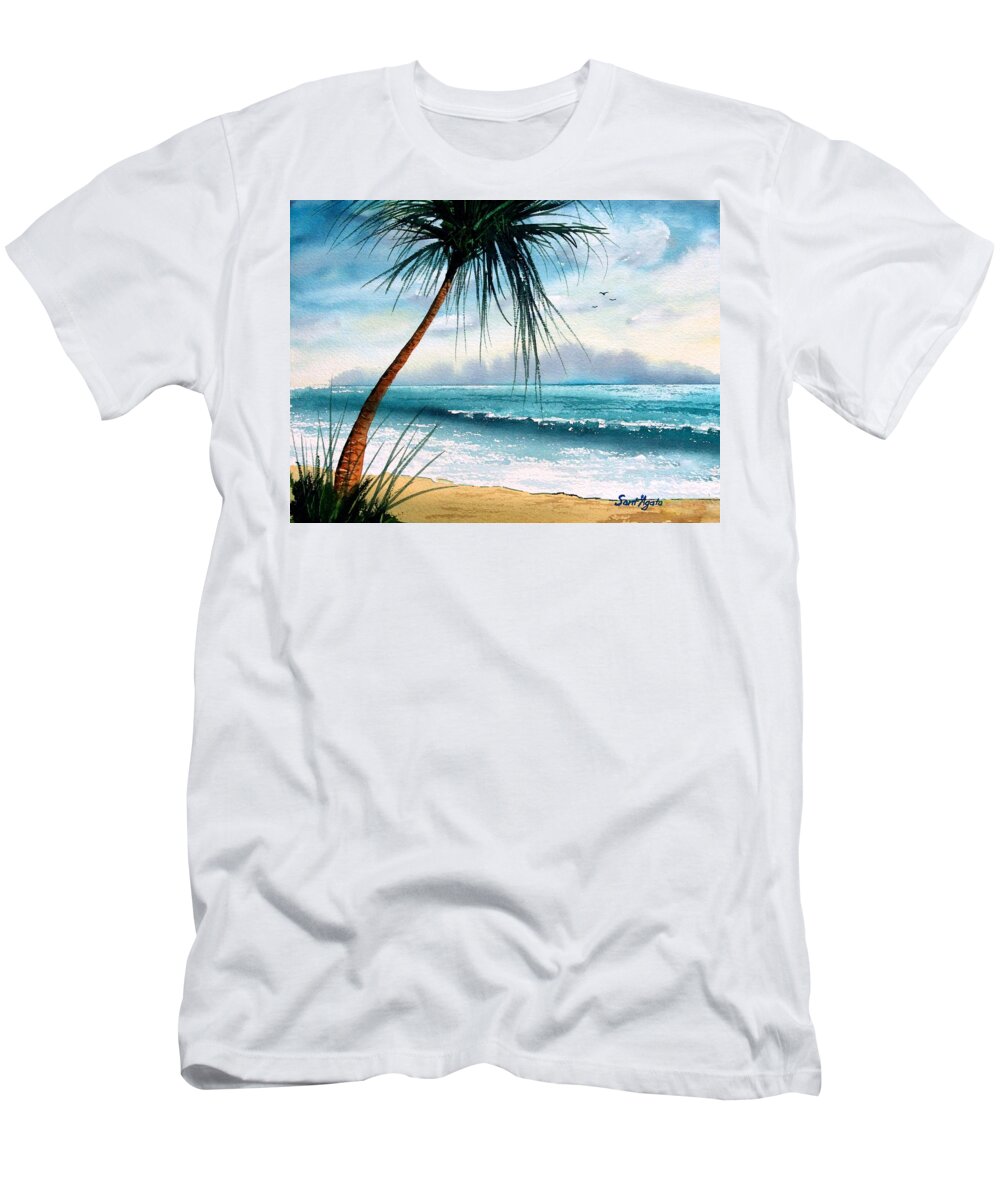 Ocea T-Shirt featuring the painting Tropic Ocean by Frank SantAgata
